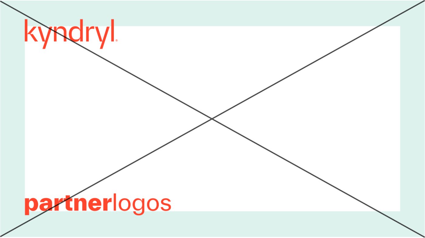 do not use Kyndryl colors on partner logos 16x9