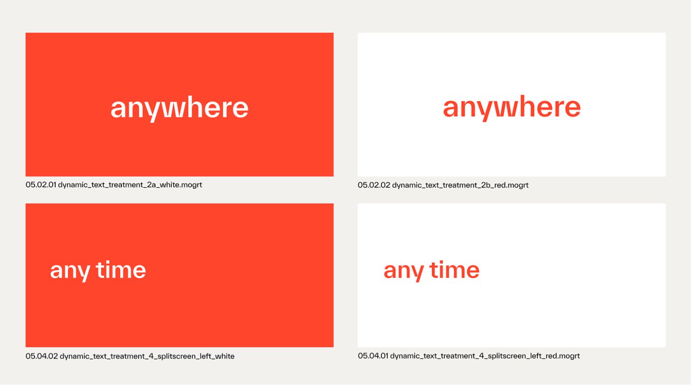 Dynamic text treatment split example
