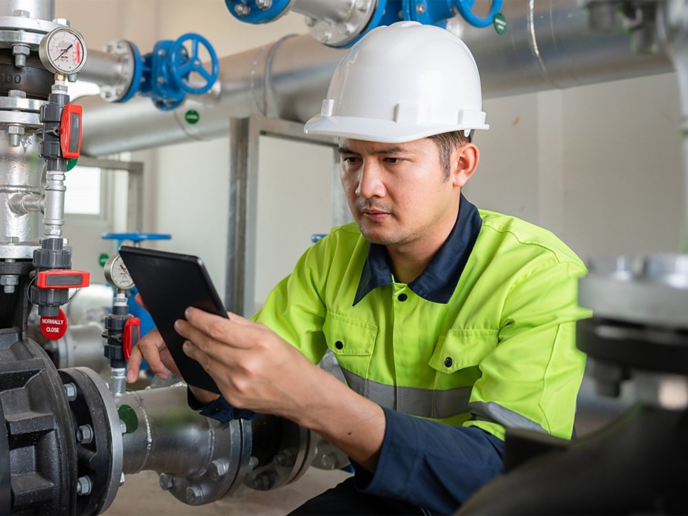 engineer with ipad