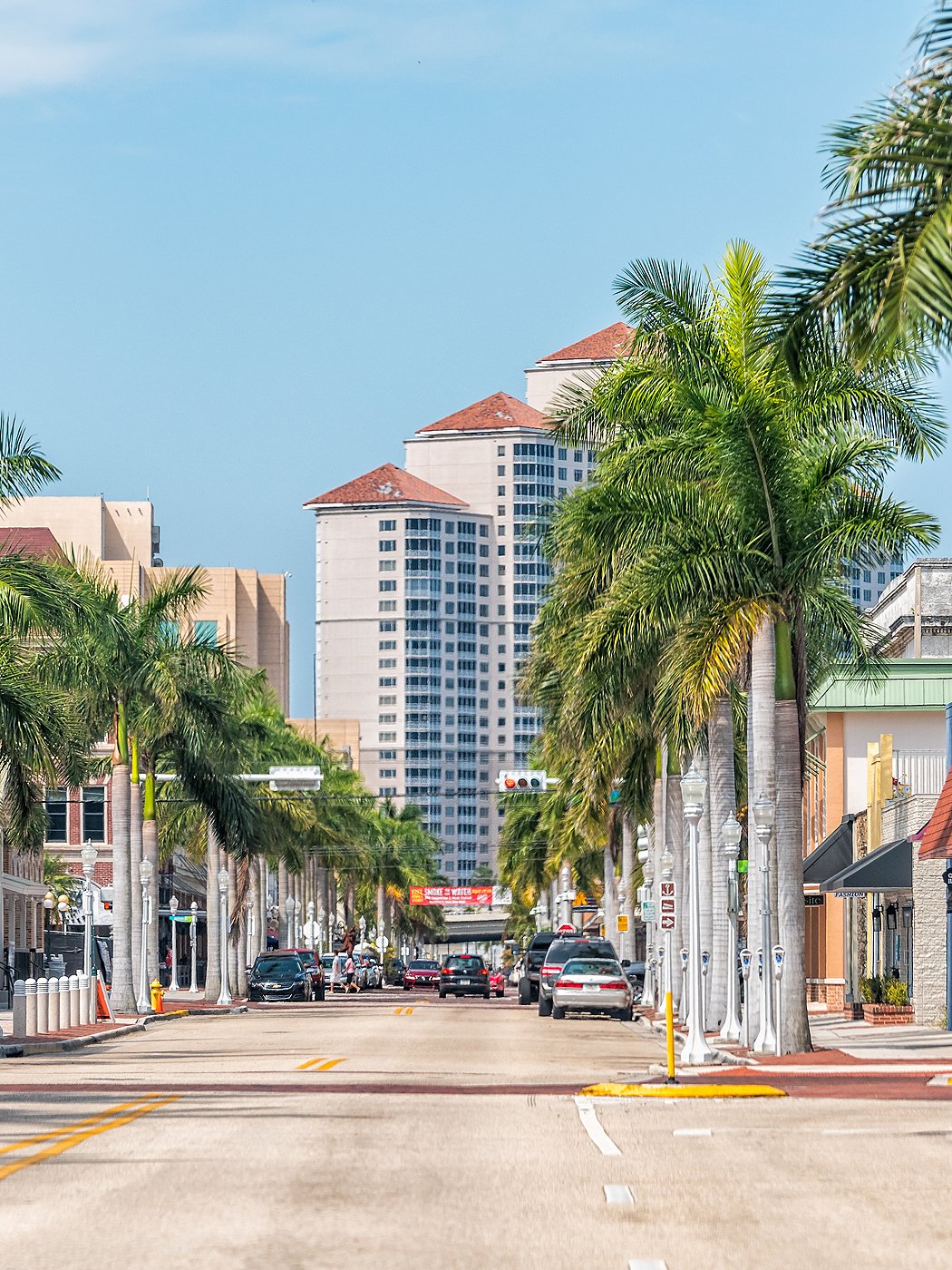 High end shopping strip