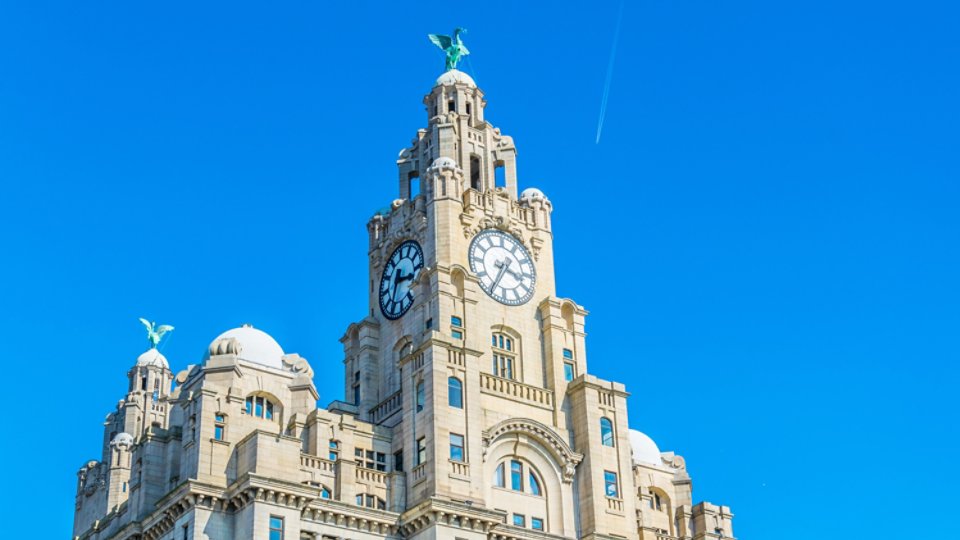 The royal liver building in Liverpool, England

