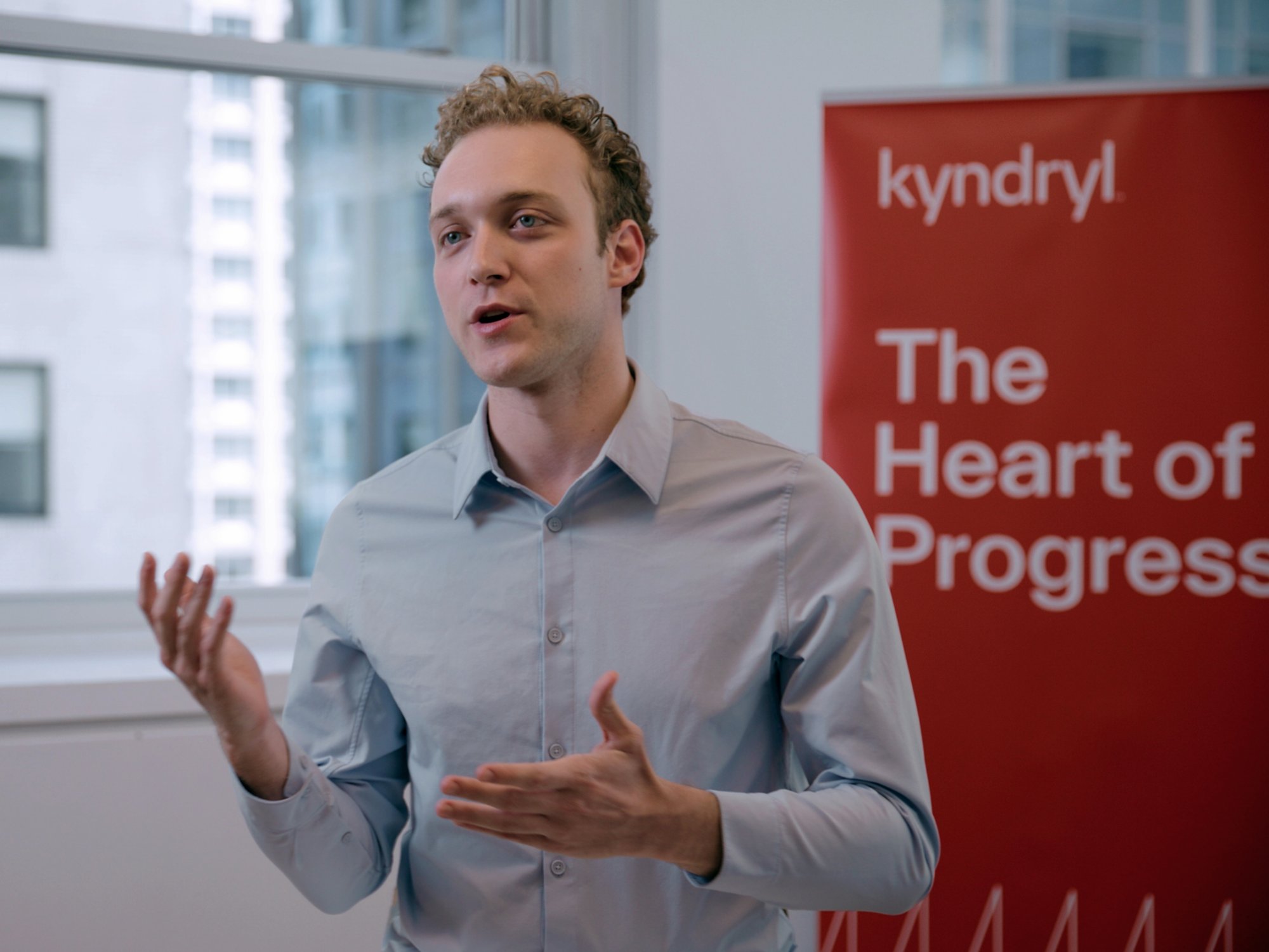 Kyndryl Intern being interviewed