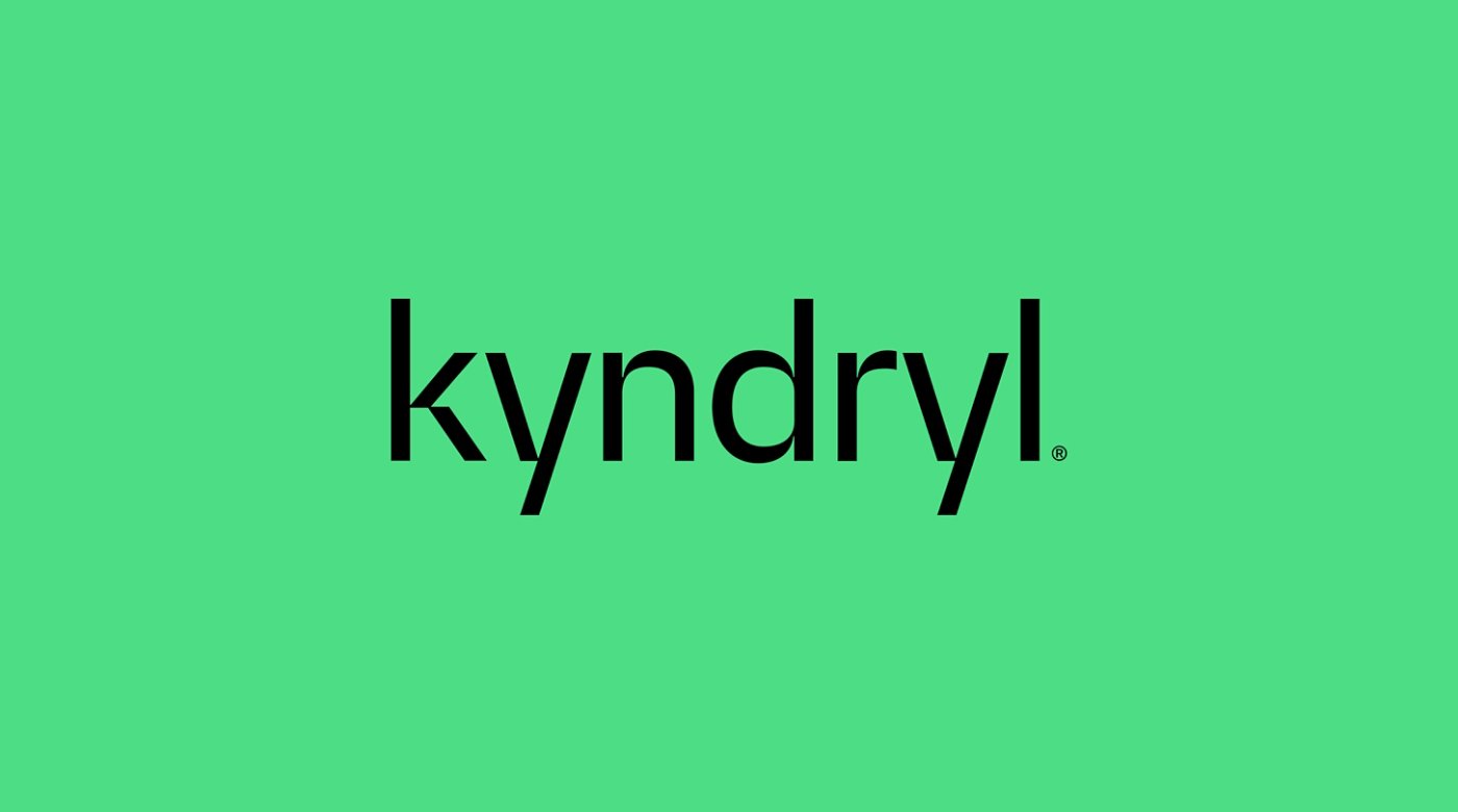 Kyndryl deep forest logo on spring green background 16x9