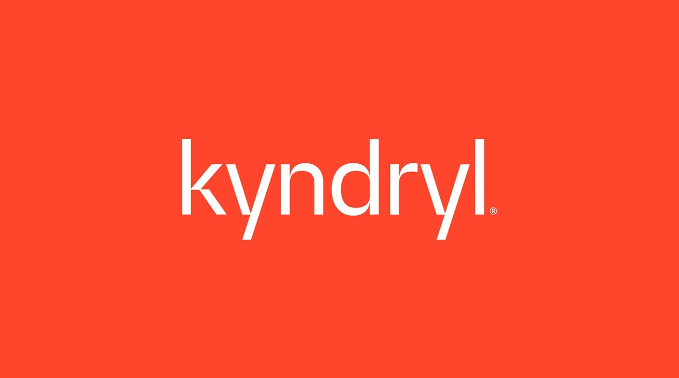 Kyndryl white logo on warm red background 16x9