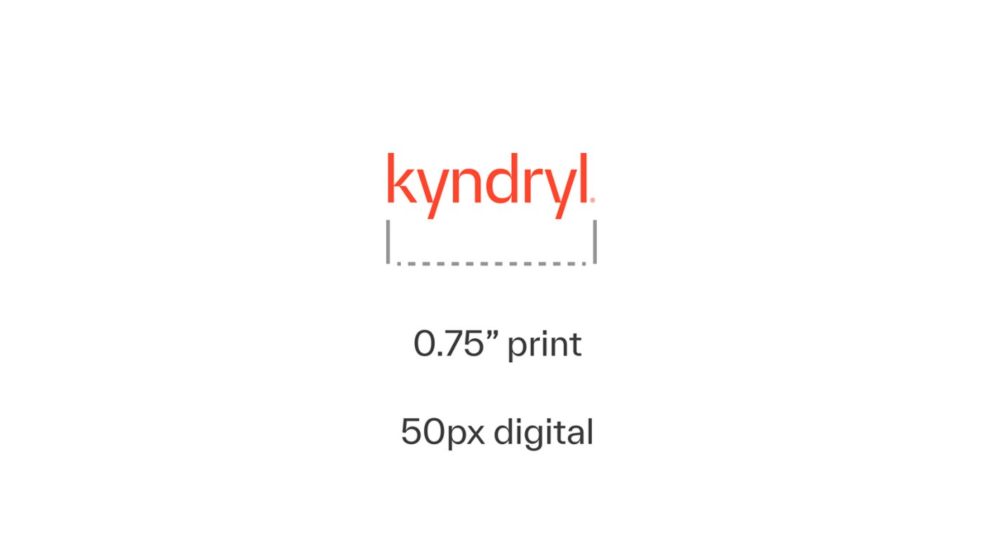 Kyndryl logo sizing specs