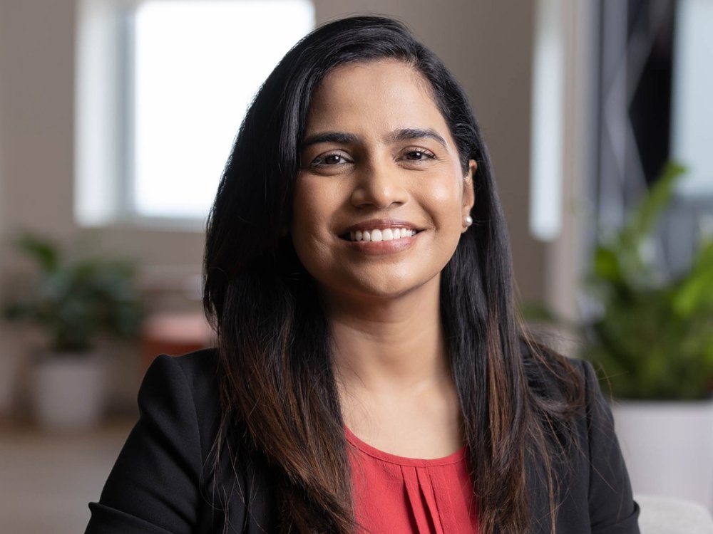 Shaon Shengupta, an employee from India being interviewed