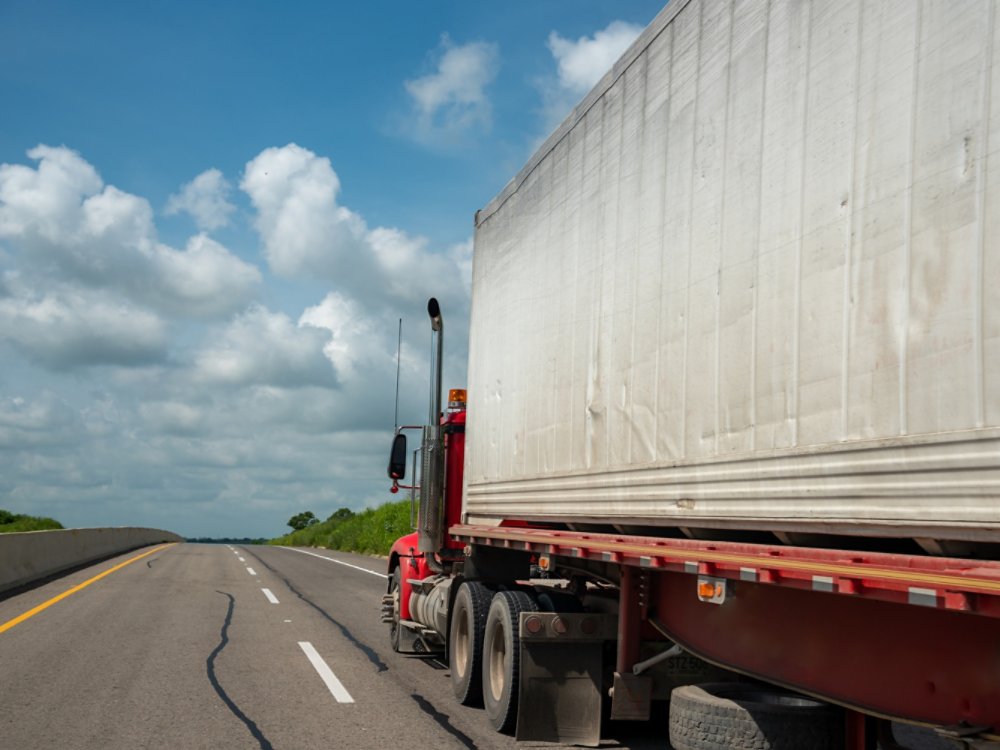 longhaul truck driver on road