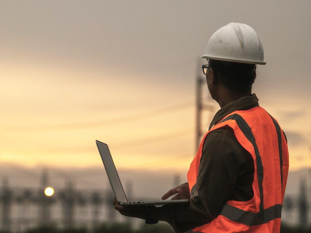 Asian engineer working at power plant,Thailand people