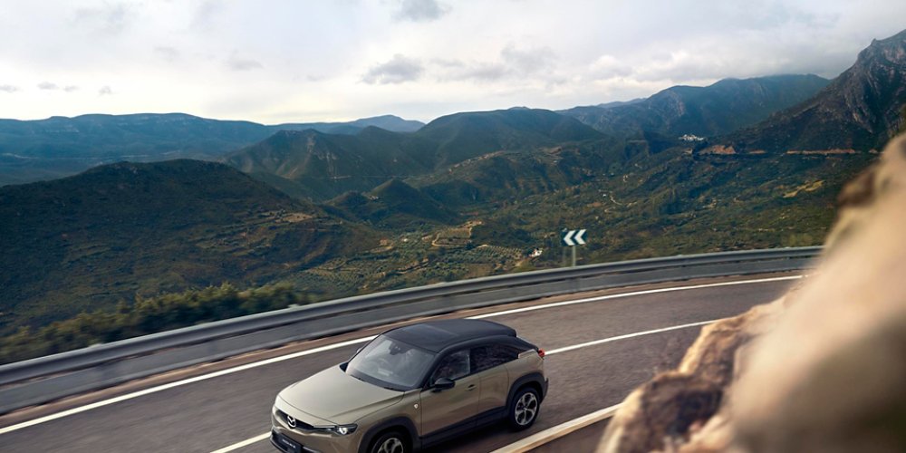 mazda car on road