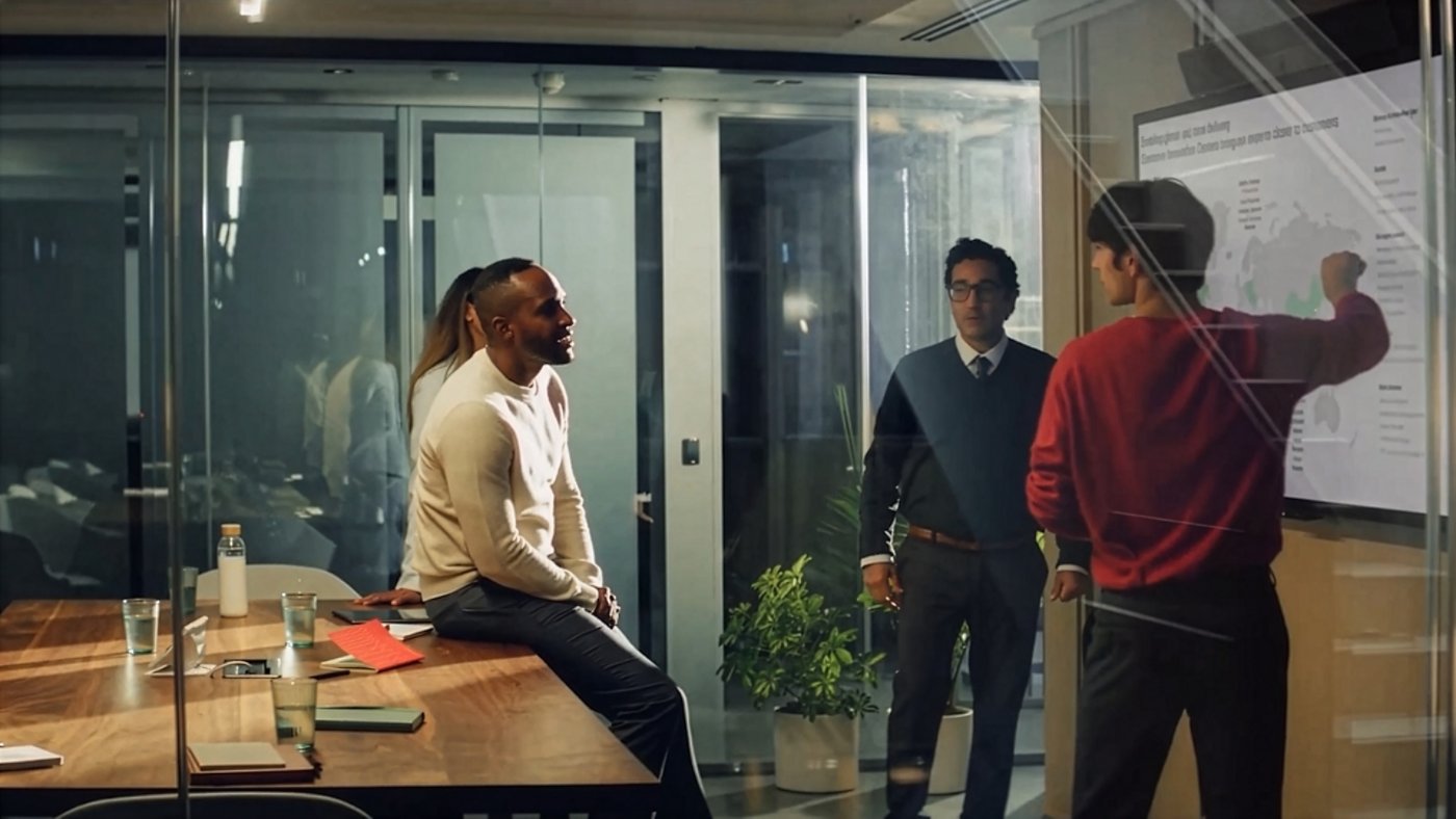 meeting with whiteboard