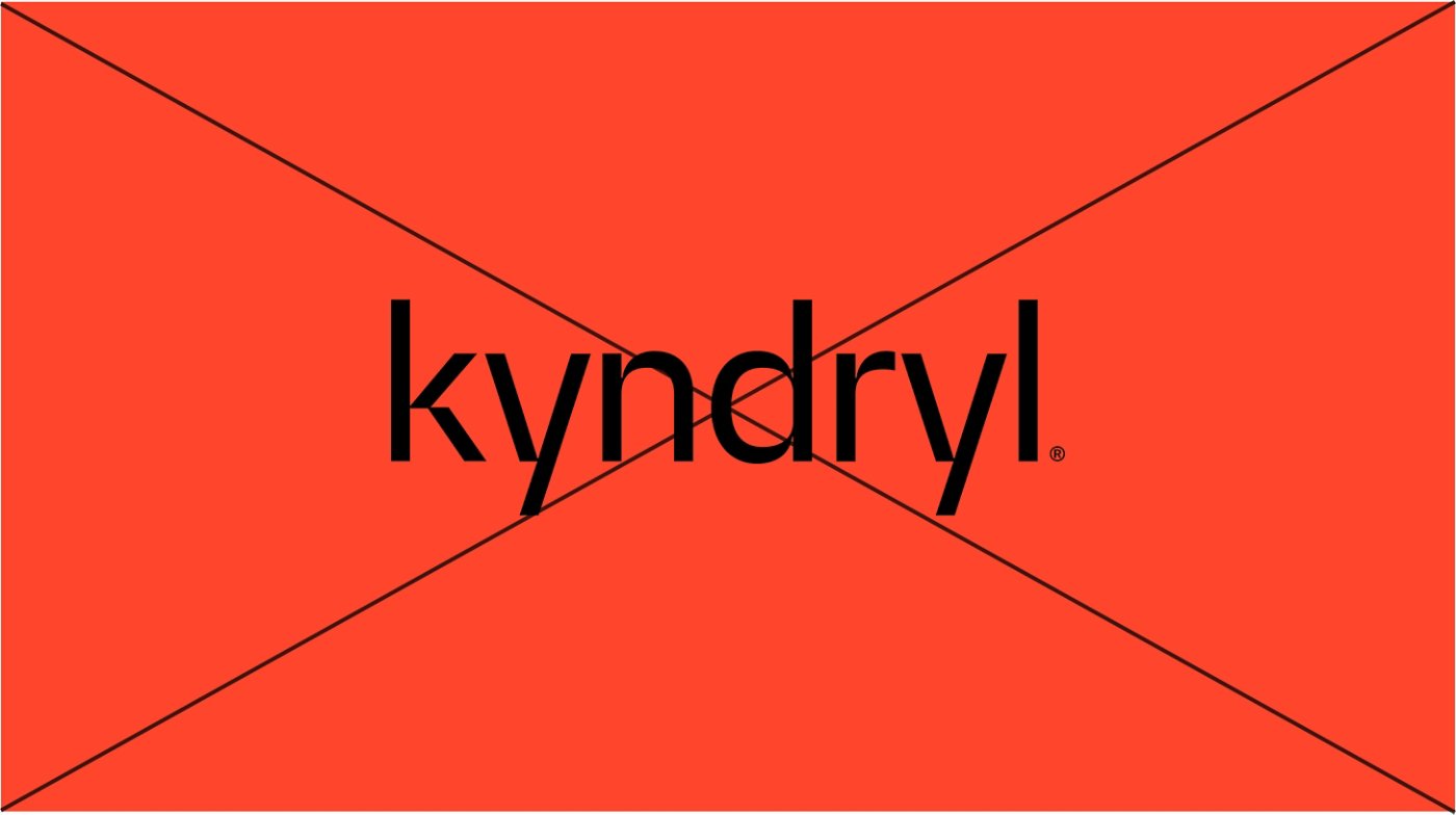 Misuse black logo on warm red background 16x9