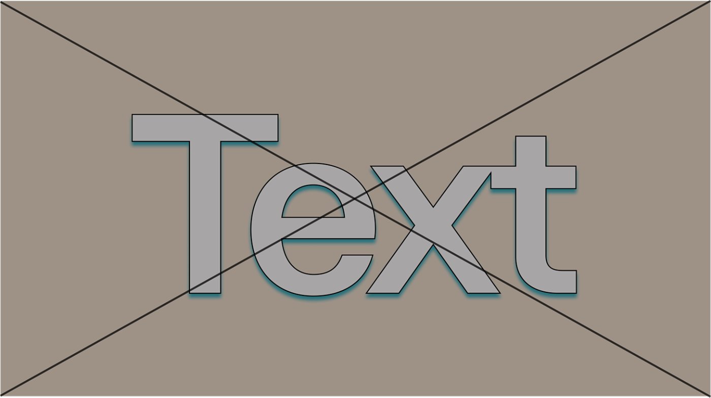 Misuse text fill with outline sample