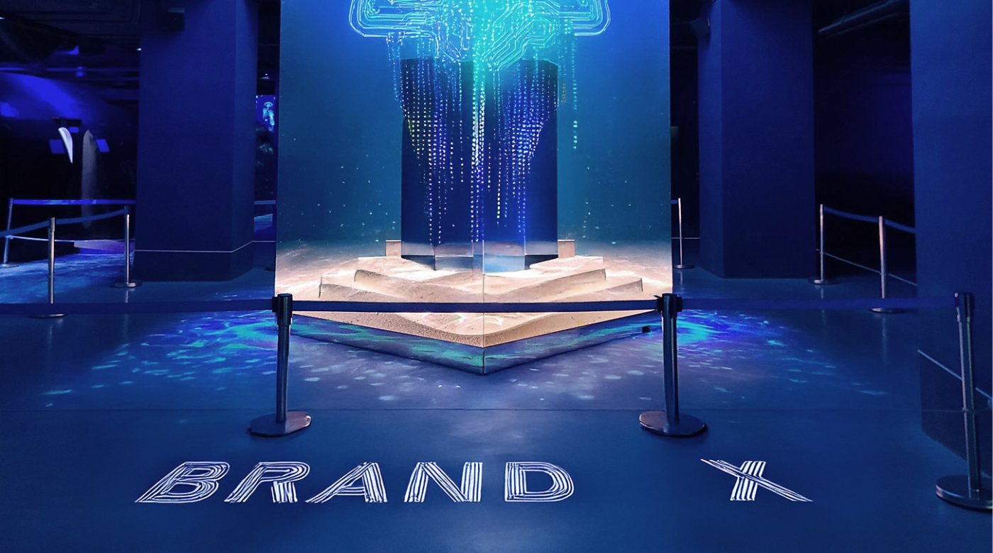 Never place brand logos on the floor