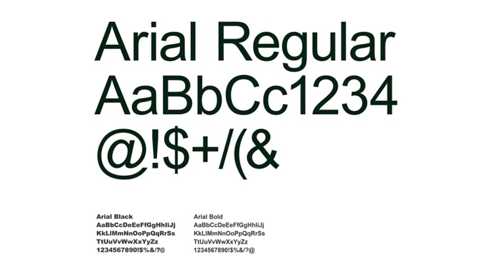 Our system font example