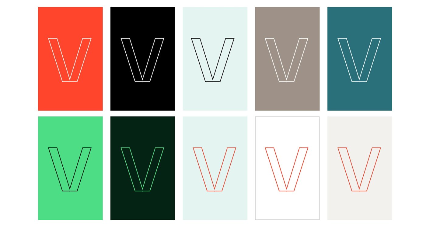 Outlined color combinations example