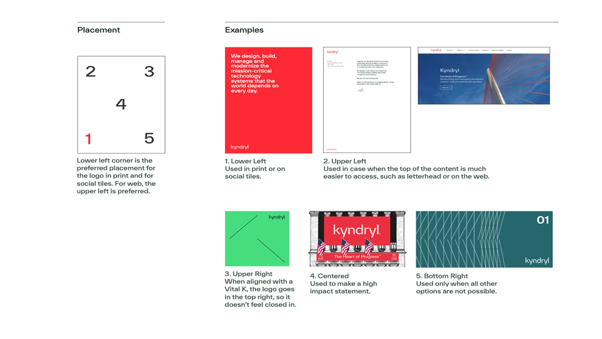 Logo placement examples