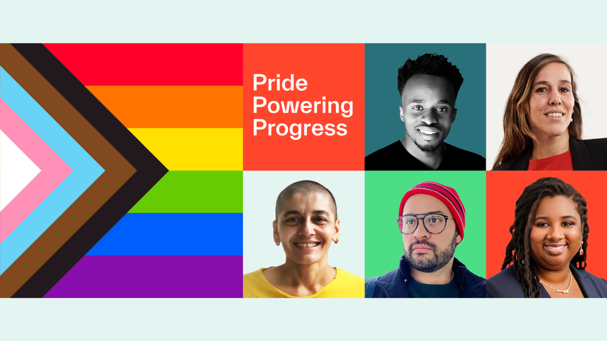Pride Banner with five Kyndryl employees featured 