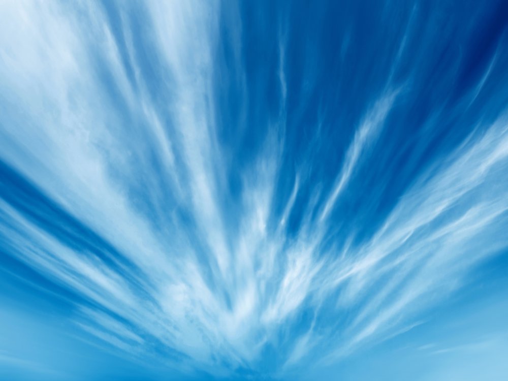 Dramatic, radiation explosion shaped clouds.