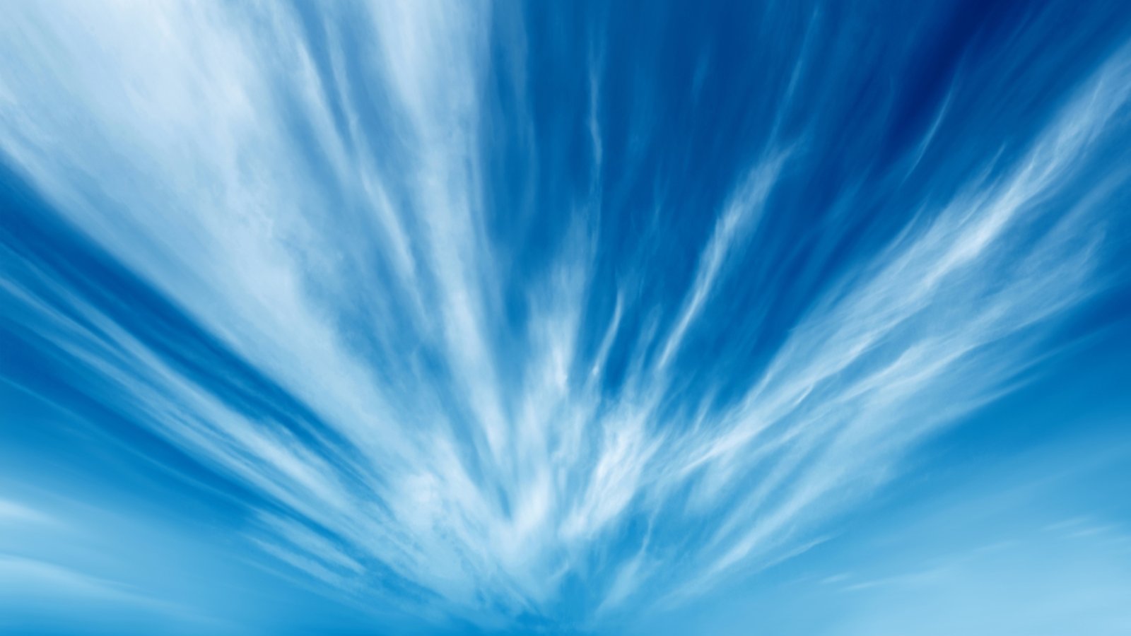 Dramatic, radiation explosion shaped clouds.