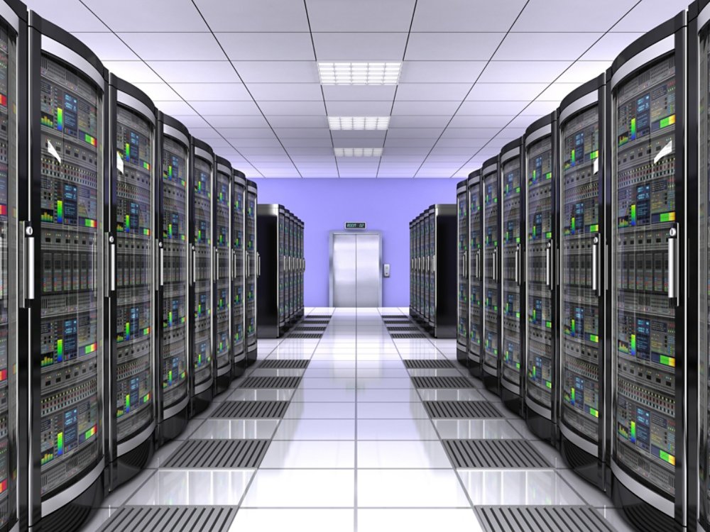 network workstation server room concept 3d illustration