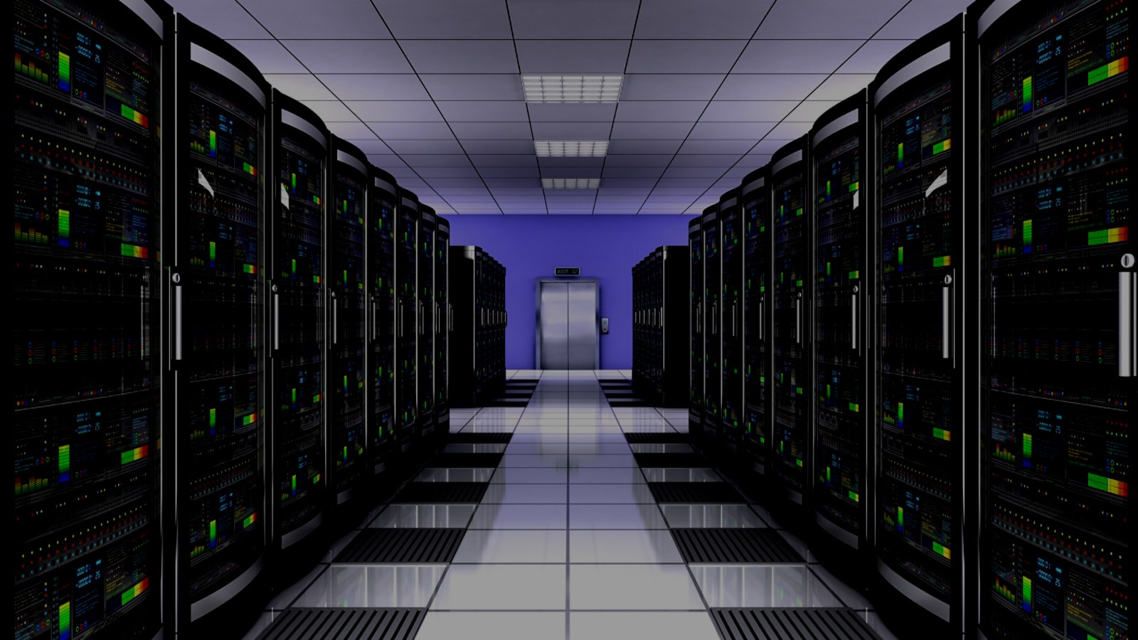 network workstation server room concept 3d illustration