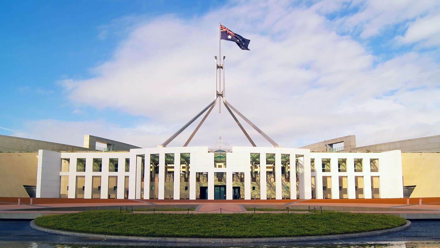 Parliament House in Canberra, Australia.