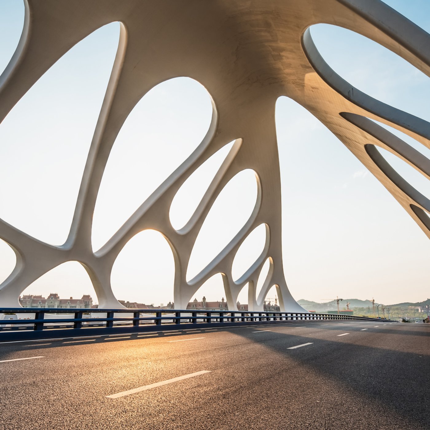 Shell bridge on the west coast of Qingdao, Shandong, China