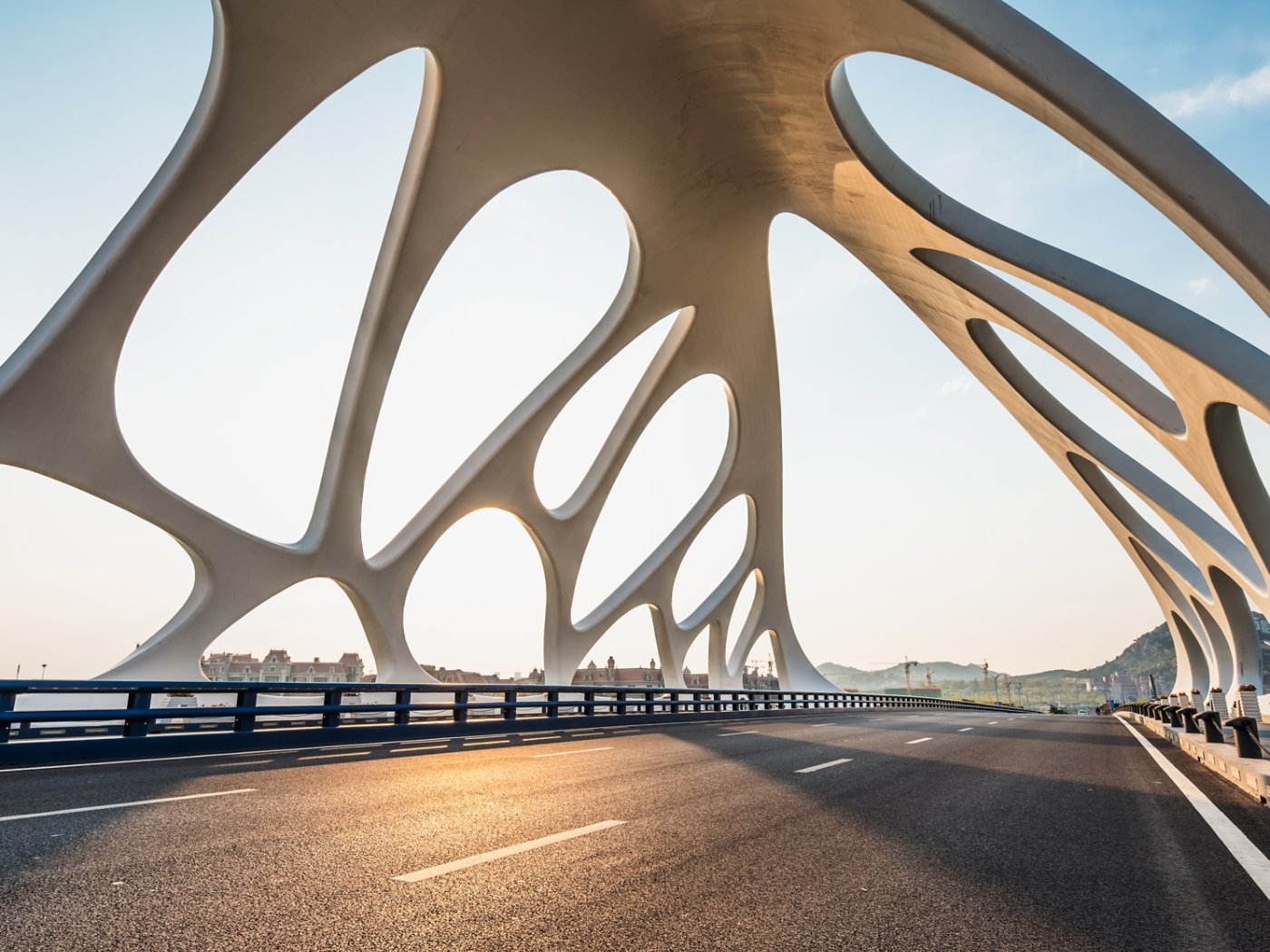 Shell bridge on the west coast of Qingdao, Shandong, China