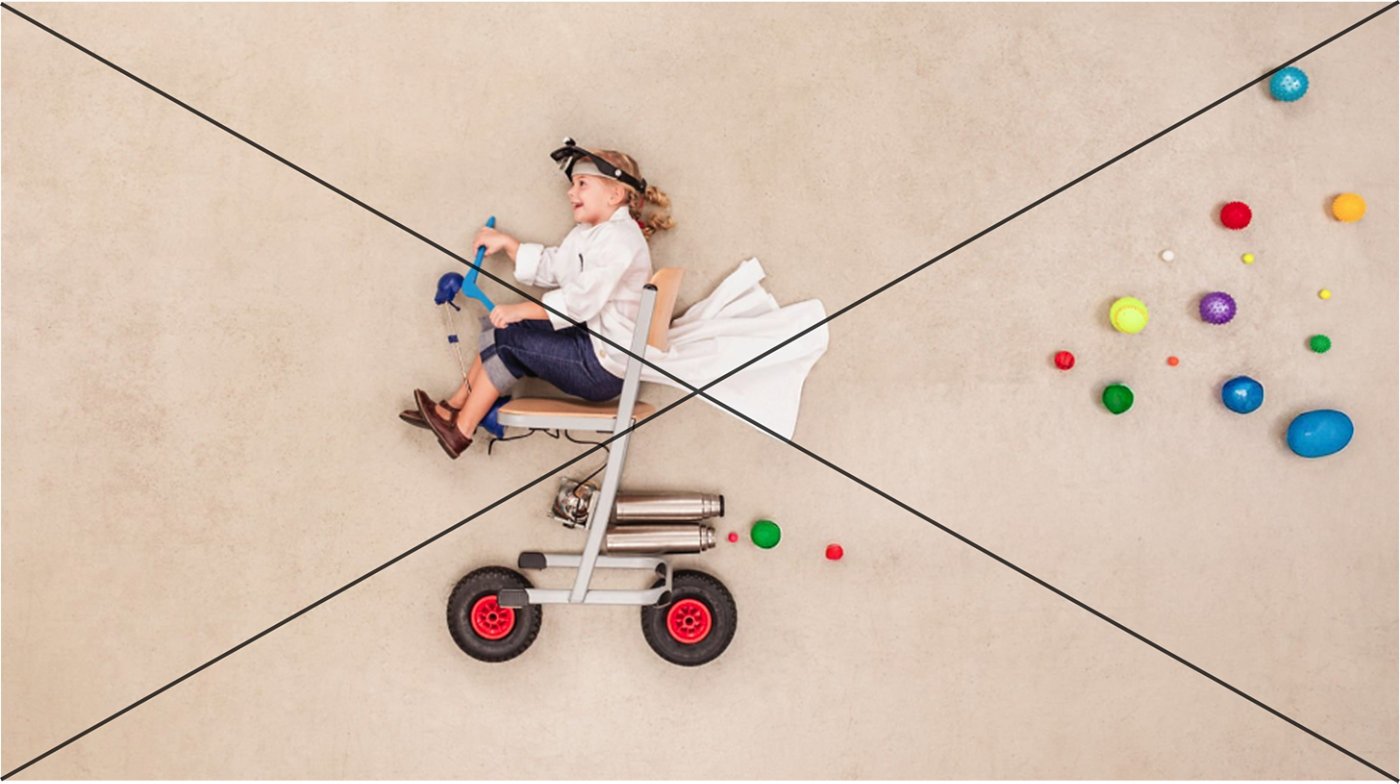 Misuse staged photography with props