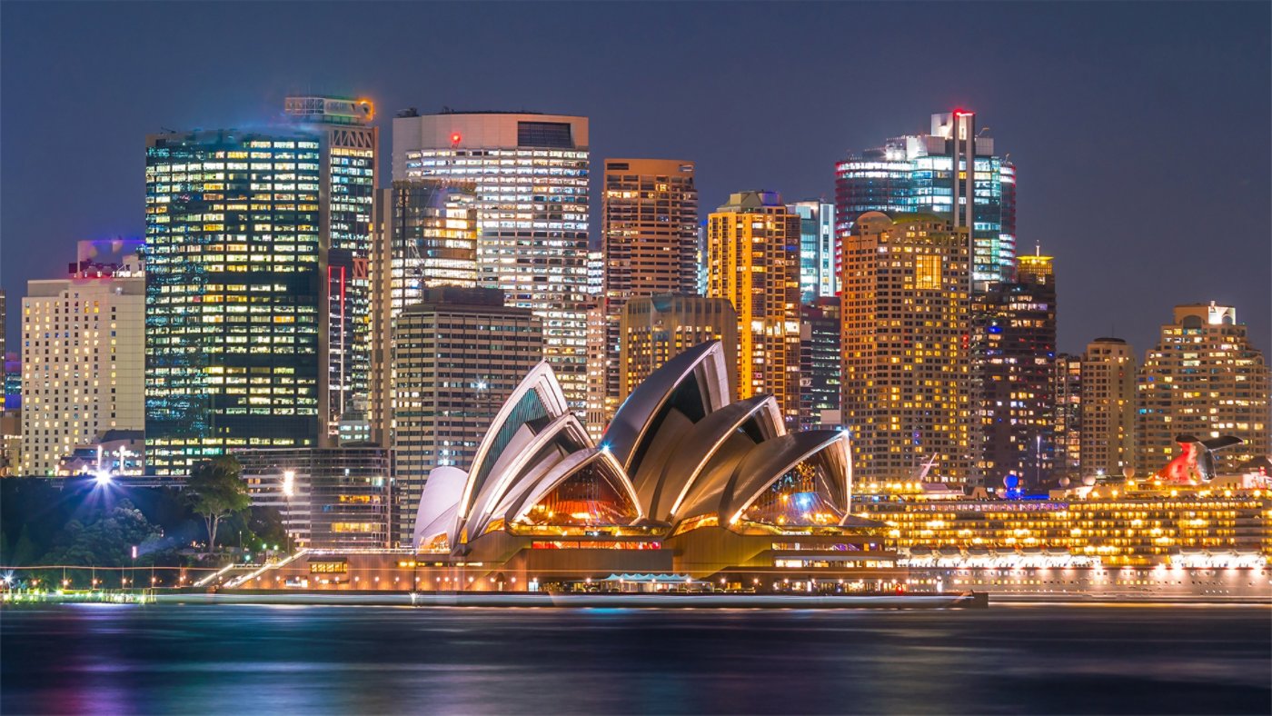 Sydney skyline at night