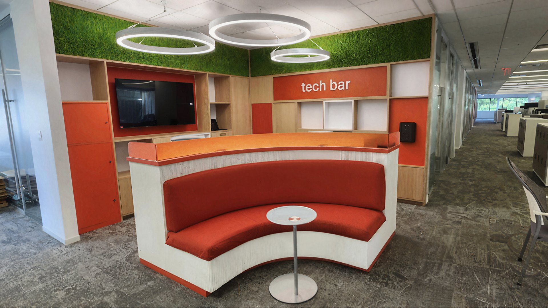 interior of Kyndryl tech bar