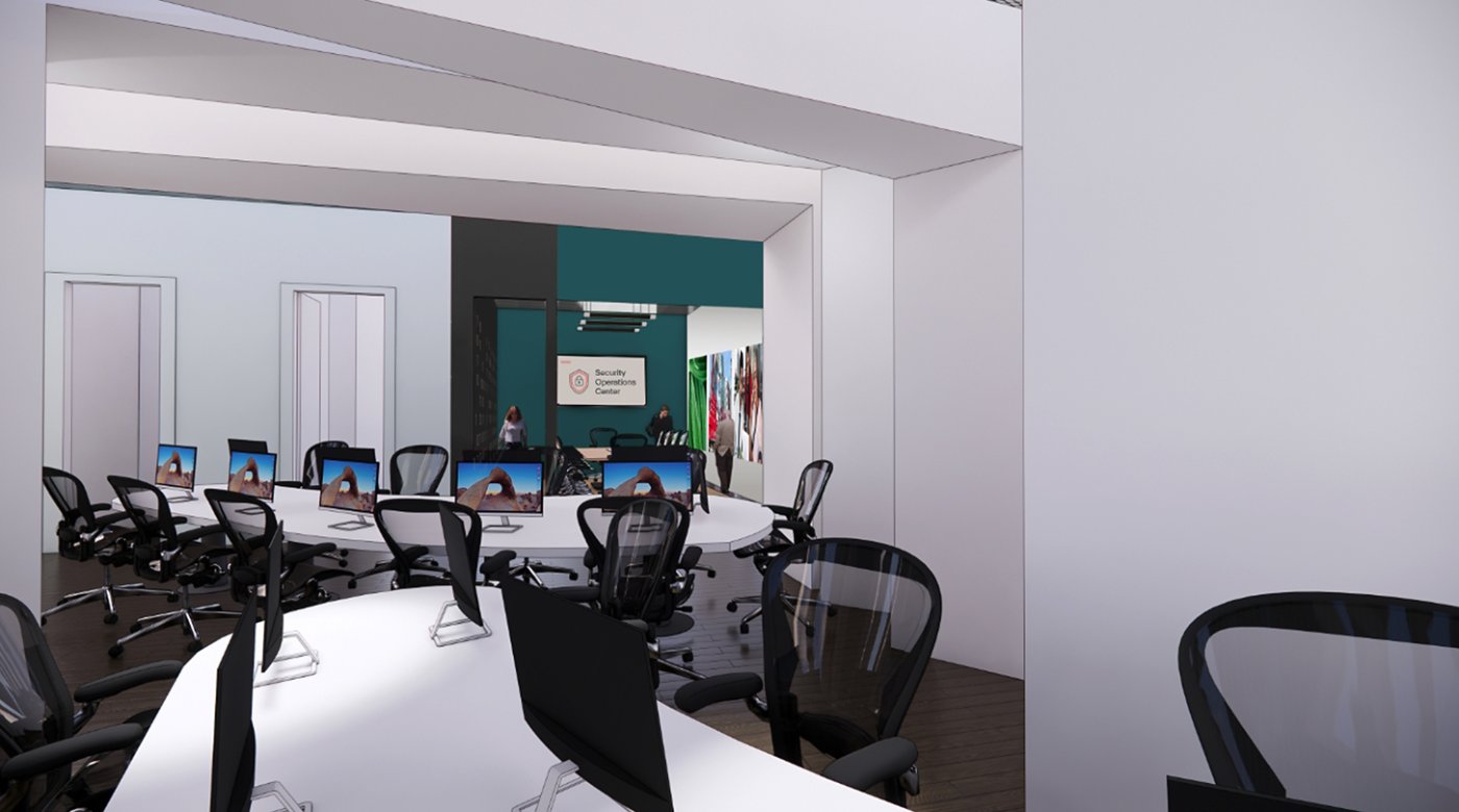 interior of security tech bar