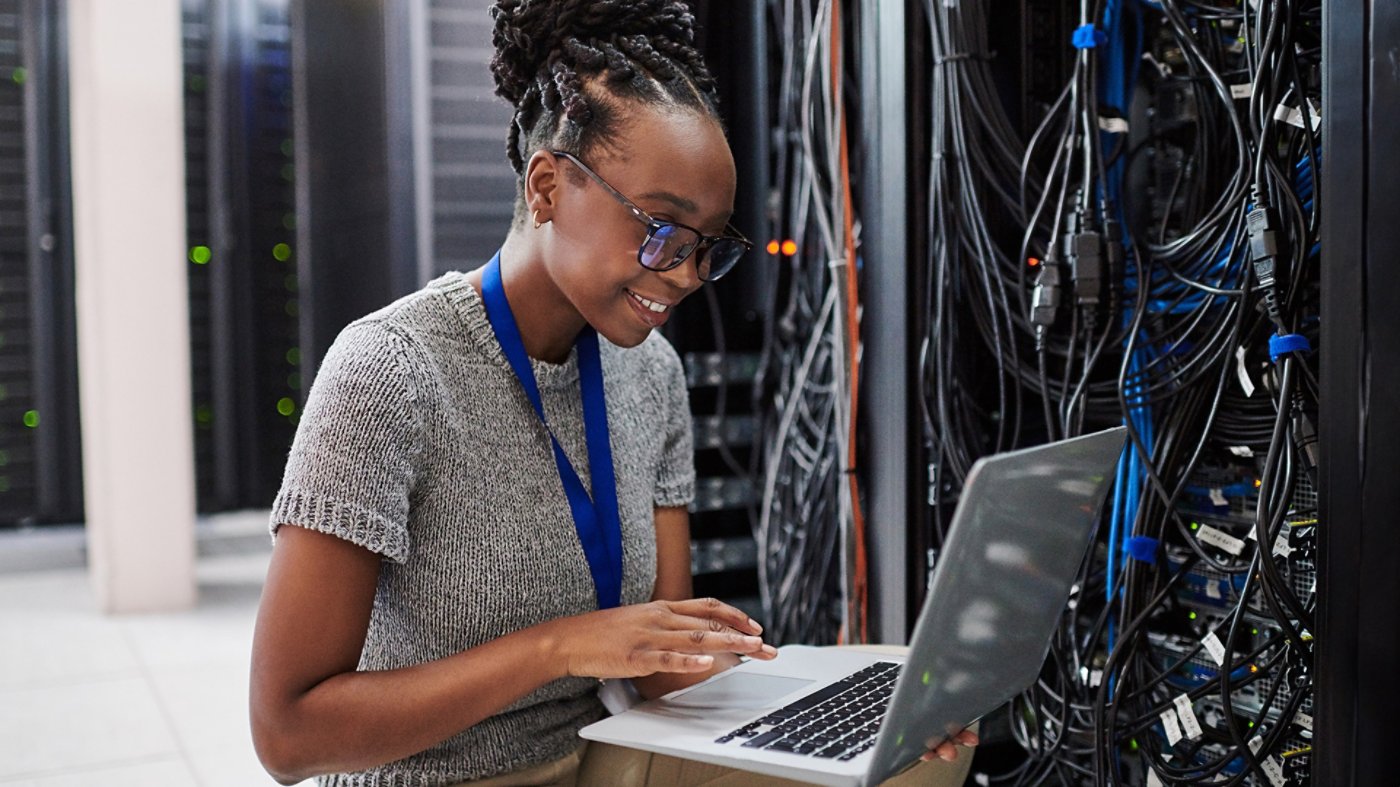 young female IT technician