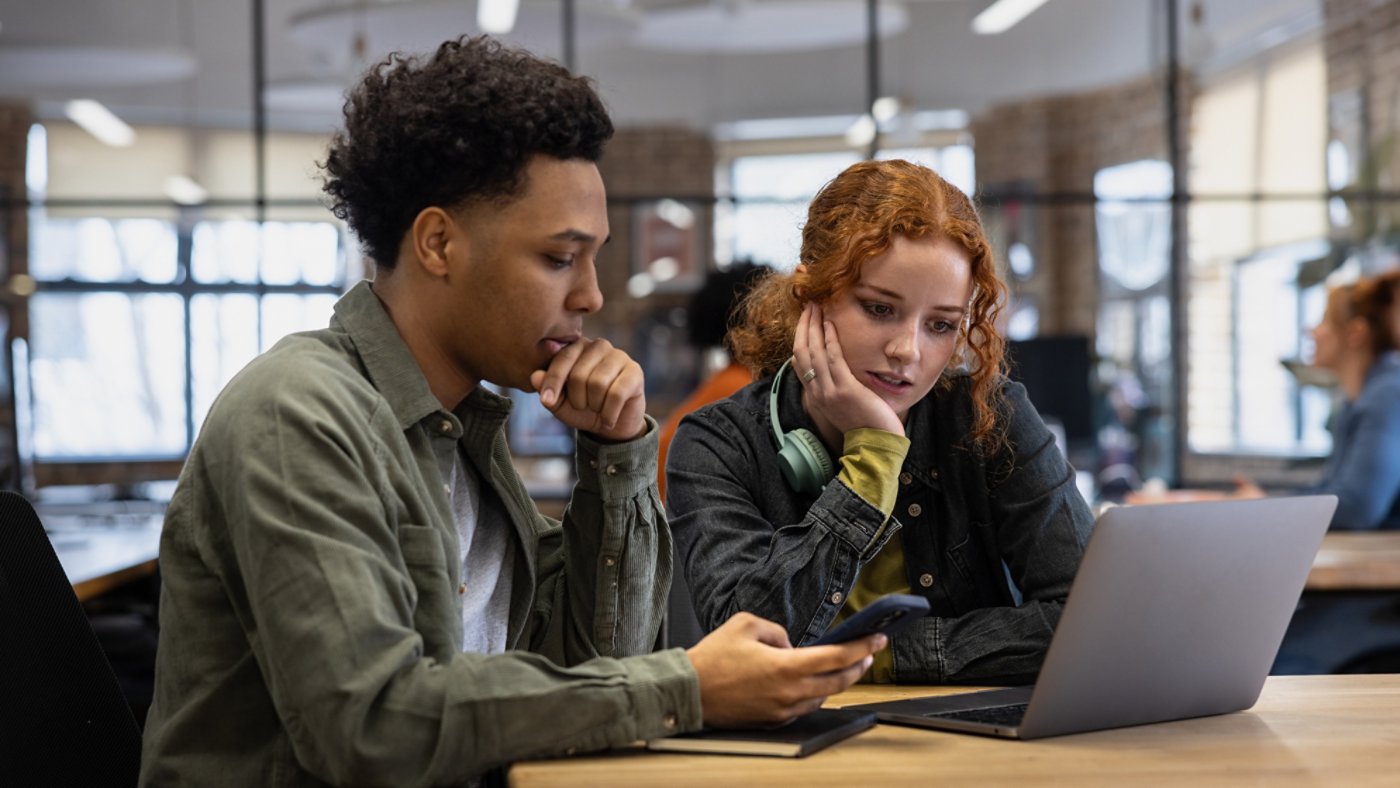Focused Study Session between Two students