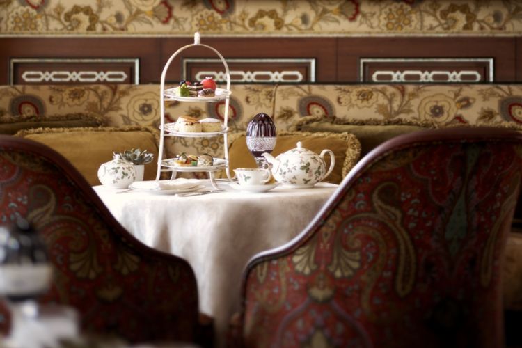 A full tea service at The Ritz-Carlton, Bahrain.