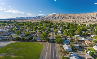 Aerial view of the city