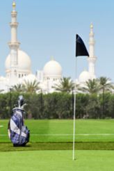 Golf putting area at The Ritz-Carlton Abu Dhabi, Grand Canal