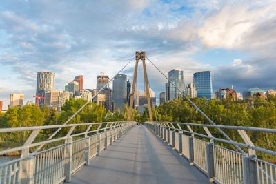 A bridge leading into the city