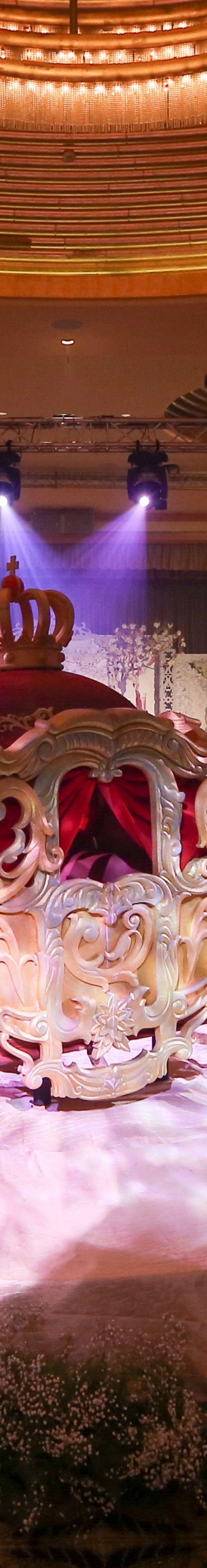 Cinderella carriage in the center of the Grand Ballroom.