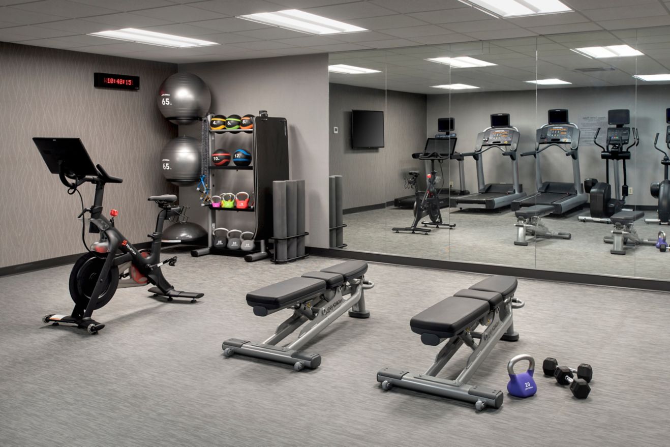 Fitness Center with free weights &cardio machines
