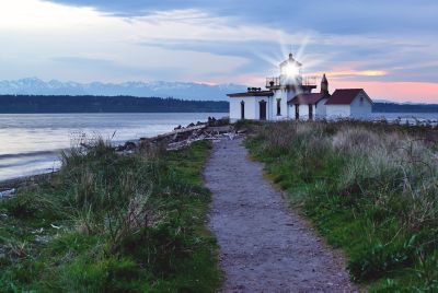Lighthouse at sunset