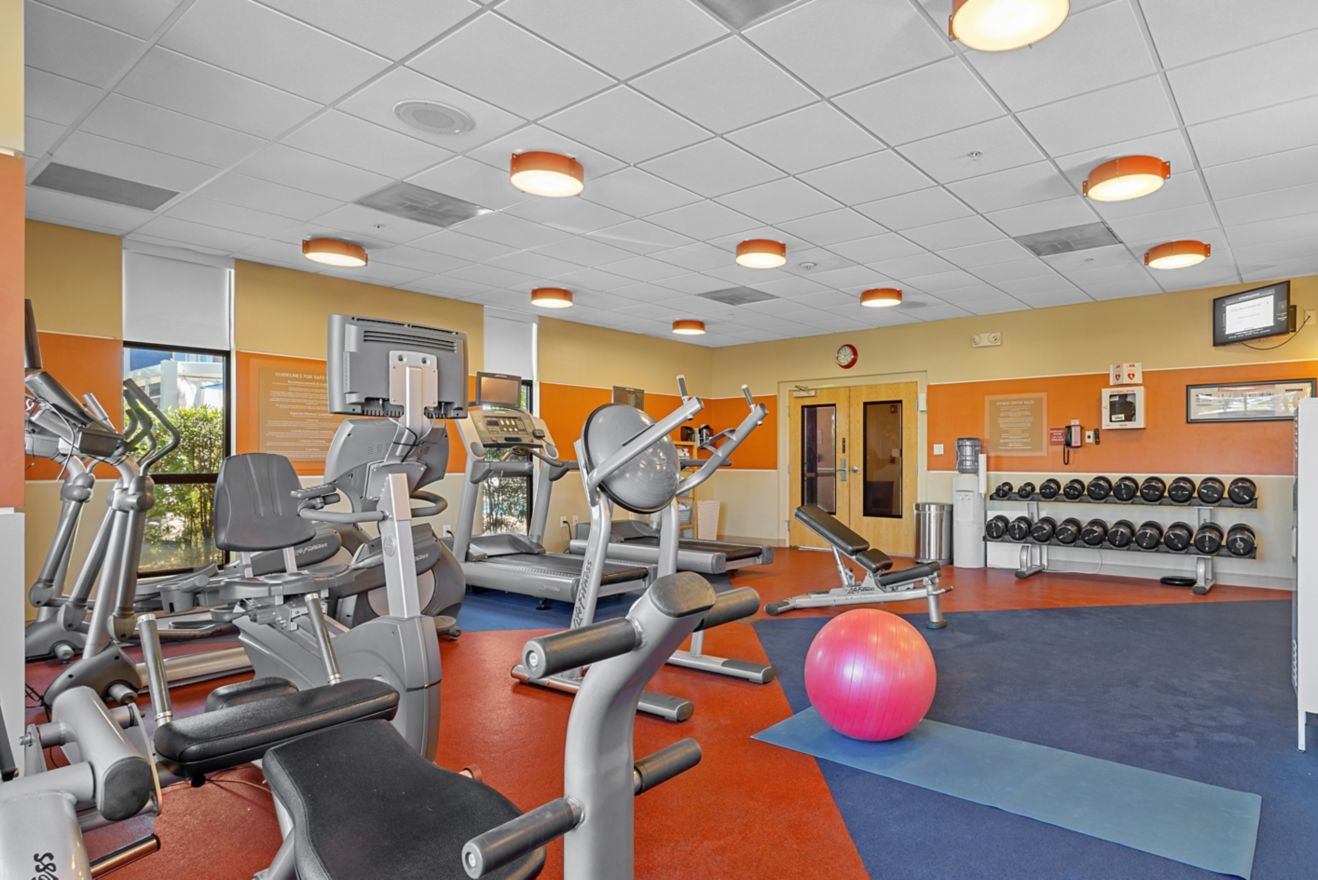 Fitness Center with variety of equipment
