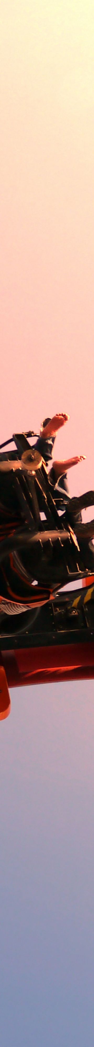 roller coaster sunset