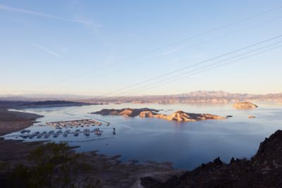 Aerial view of a lake