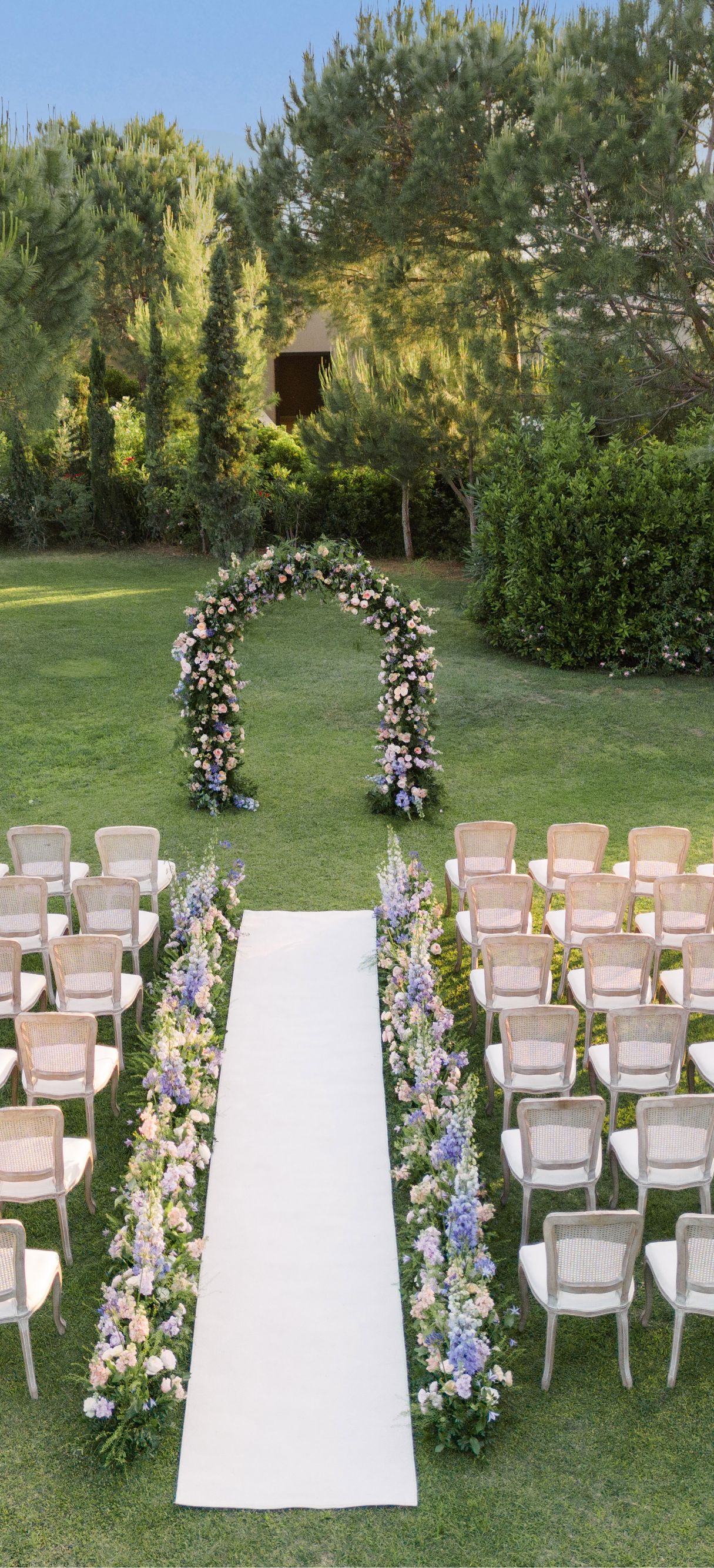 Outdoor wedding ceremony