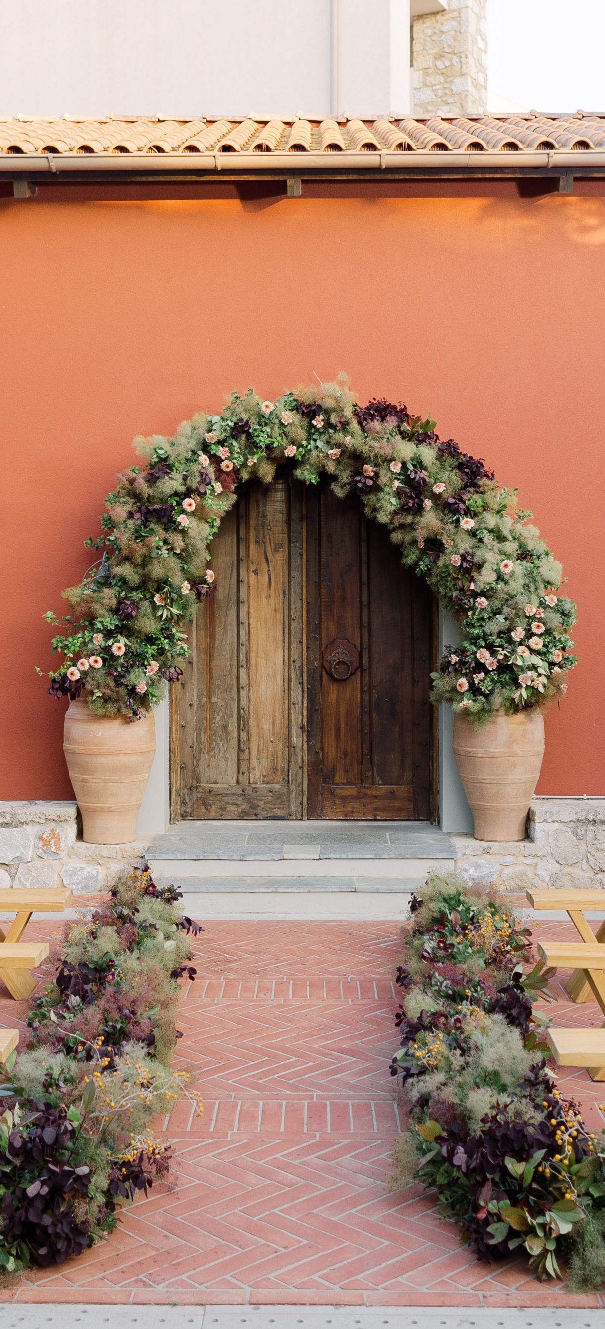 Outdoor wedding ceremony