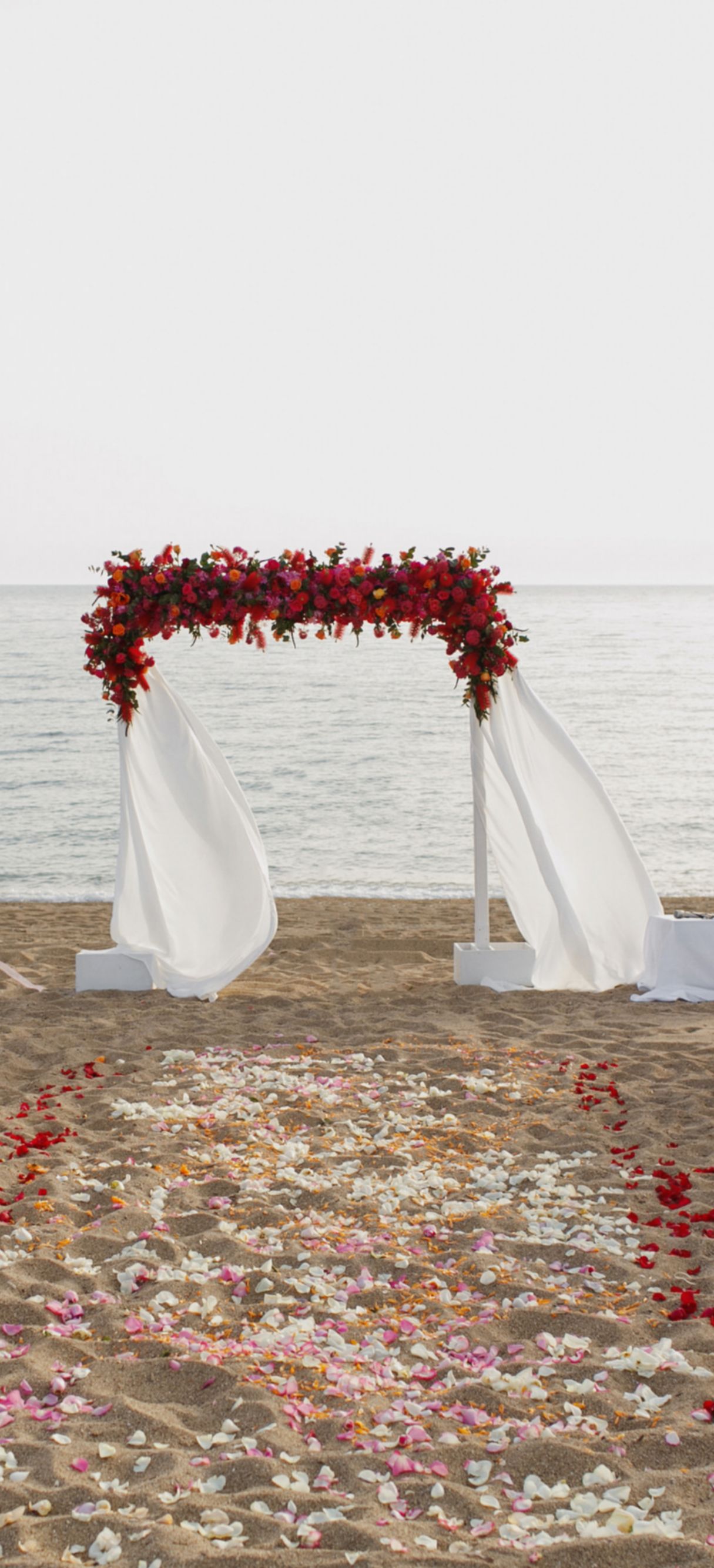 Beach wedding ceremony