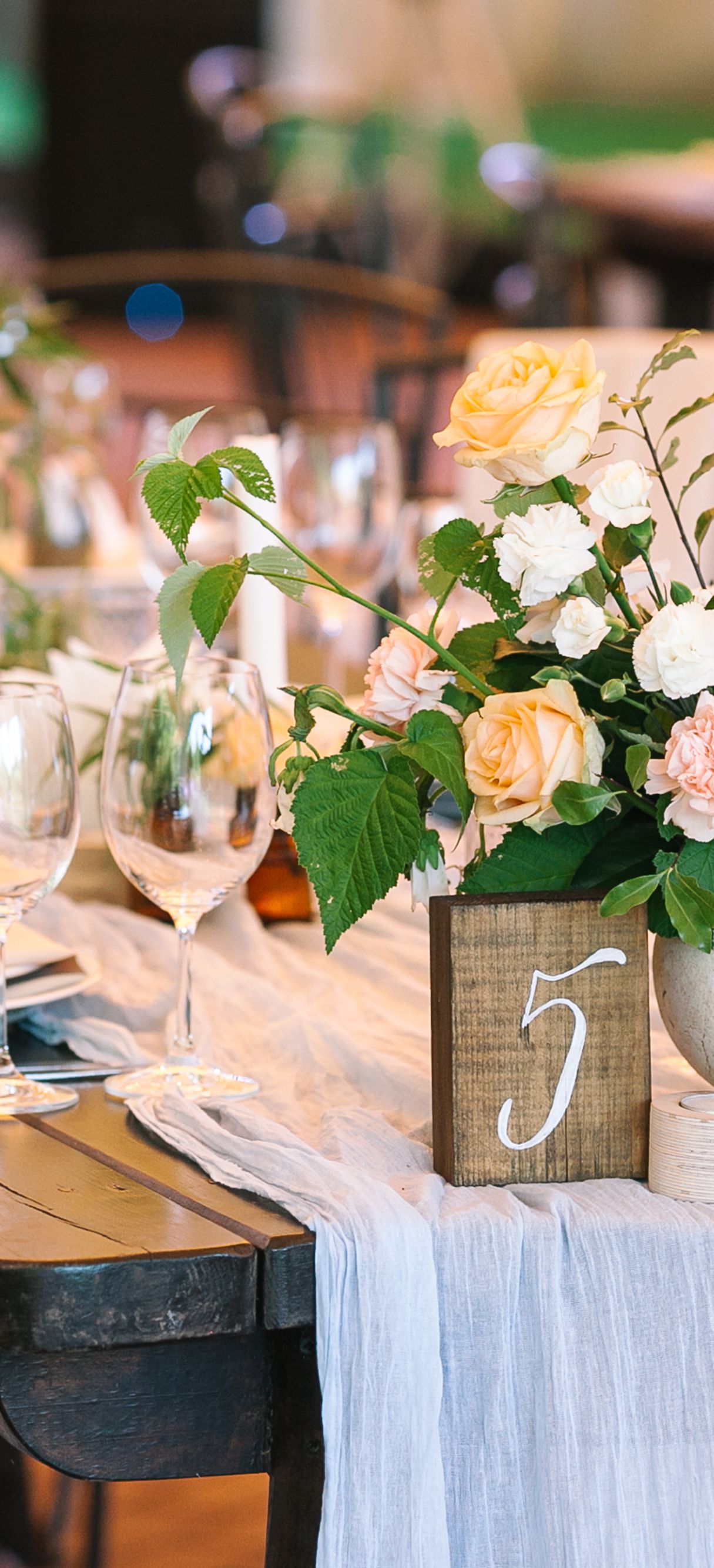Wedding reception table