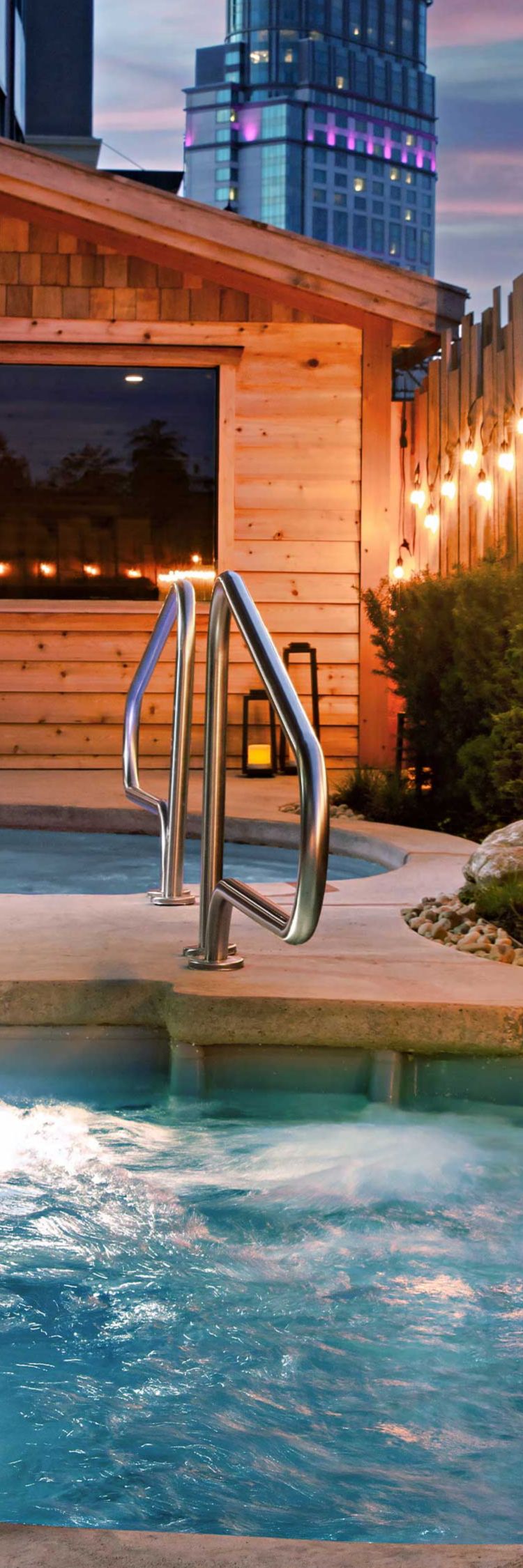 Outdoor hot tub