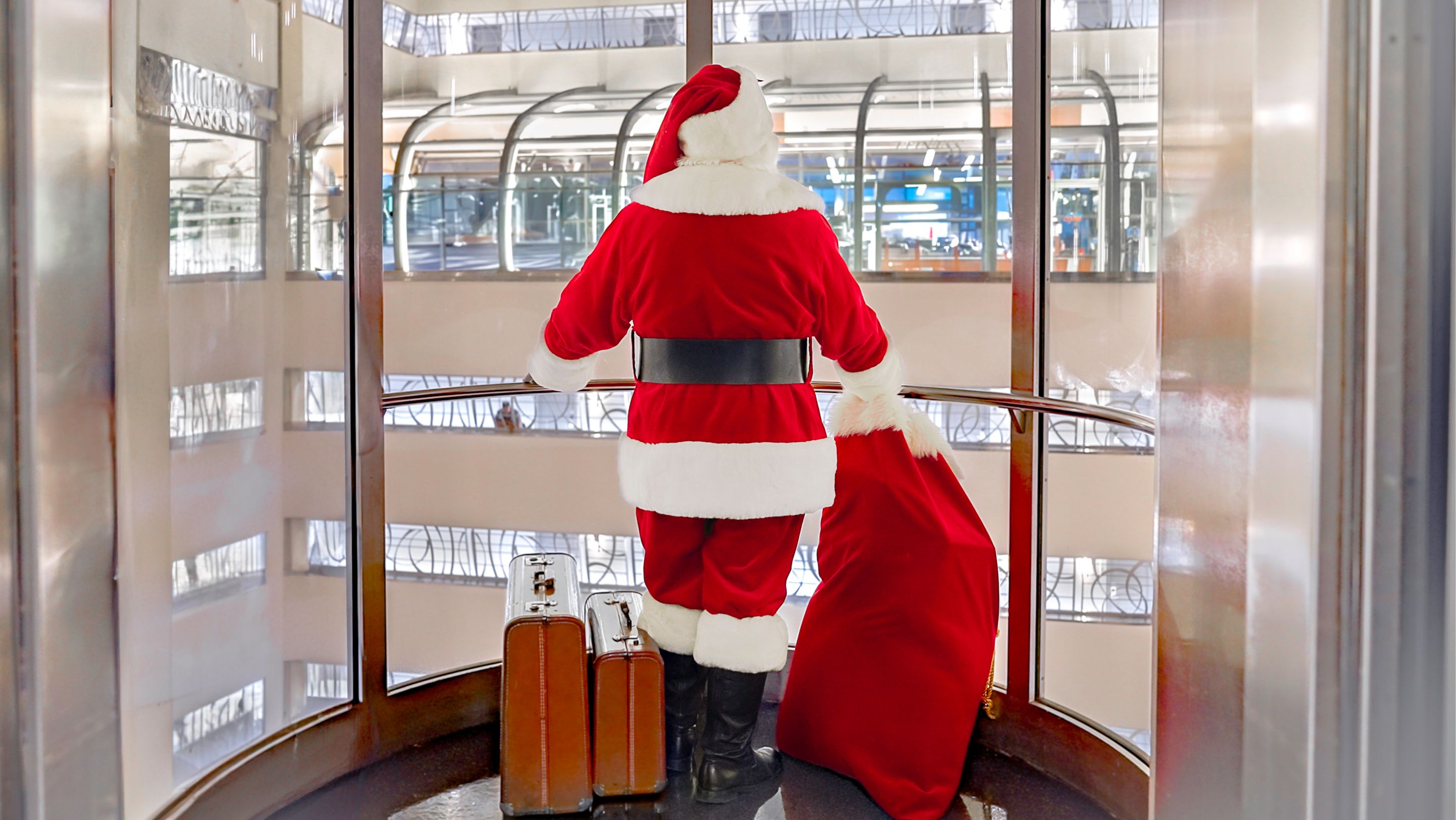 Santa in Elevator